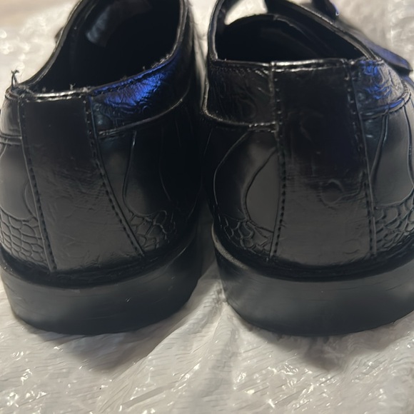 Stacy Adam’s boys size 2 dress shoes black acrylic strap - Picture 8 of 11